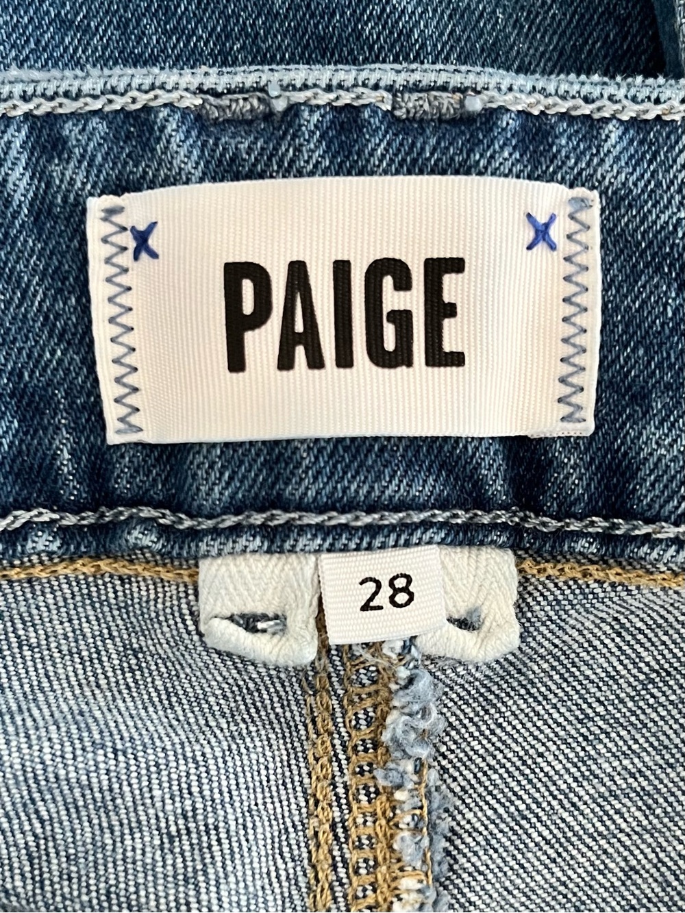 PAIGE Women's Sasha Wide Leg Jeans 28 High Rise Stretch Stefania Distressed 32" - Picture 8 of 14